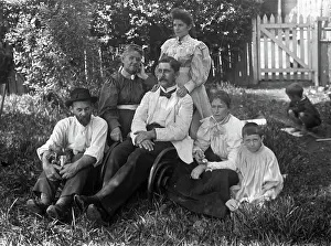 Grandchild Prints: Unknown family portrait, c1900s