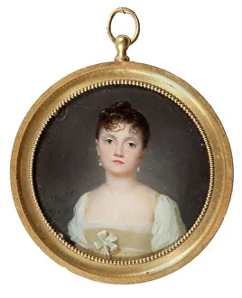 Pearl Earring Prints: Unknown lady, late 18th-early 19th century. Creator: Marguerite Gerard