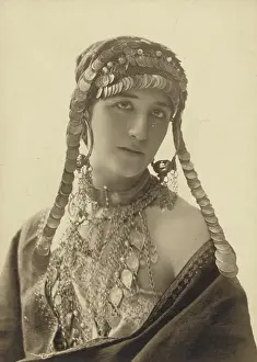 Coin Prints: Unknown Woman in Theatrical Costume, 1913-1920. Creator: Paul Nadar