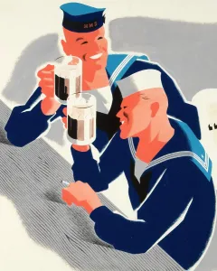 Us Navy Prints: Unless We Can Divide Those Two Fellows, We're Sunk!, World War II poster, c1940-c1945