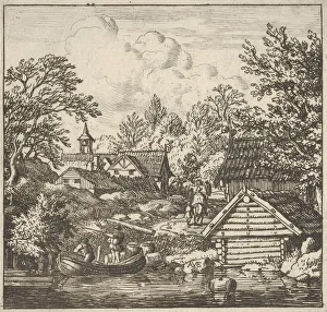 The Unloading of the Barge, 17th century. Creator: Allart van Everdingen