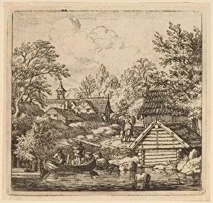 Unloading a Barge, probably c. 1645 / 1656. Creator: Allart van Everdingen
