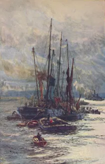 H Clive Prints: Unloading Coal into Barges, 1910. Artist: William Lionel Wyllie