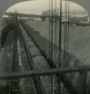 Freight Prints: Unloading Iron ore at Port of Cleveland