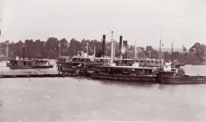 Andrew J Russell Prints: Unloading Supplies at Port Royal, Virginia, 1861-65. Creator: Andrew Joseph Russell