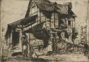 Images Dated 20th August 2021: The Unsafe Tenement. One of the Twelve Etchings from Nature. (The French Set), 1858