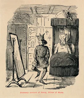 Unseemly conduct of Henry, Prince of Wales, c1860, (c1860). Artist: John Leech