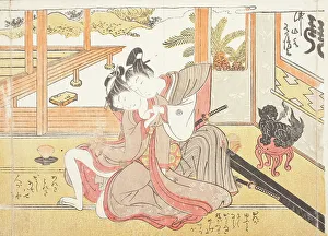 Koryusai Isoda Prints: Untilted picture from a erotic album, Early 1770s. Creator: Isoda Koryusai