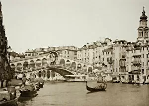 Venice Italy Collection: Untitled (93), c. 1890. [Rialto Bridge, Venice]. Creator: Unknown