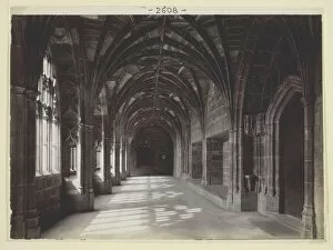 Vaulted Ceiling Gallery: Untitled [cloisters], 1860 / 94. Creator: Francis Bedford