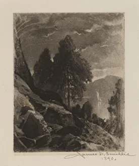 James D Smillie Prints: Untitled (Experiment?Wet Aquatint), 1890. Creator: James David Smillie