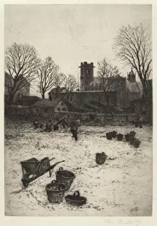 Wheelbarrow Gallery: Untitled (Garden Scene), 1893. Creator: Charles Frederick William Mielatz