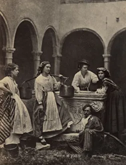 Untitled (Genre scene with four women and a man), late 19th Century Untitled (Genre scene with four women and a man), late 19th Century