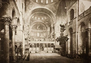 Basilica Collection: Untitled (II 57), c. 1890. [Interior of St Marks Basilica, Venice]. Creator: Unknown