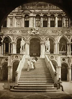 Doges Palace Gallery: Untitled (II 58), c. 1890. [Giants Staircase, Doges Palace, Venice]. Creator: Unknown