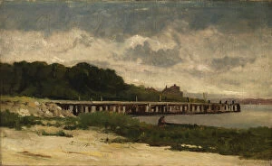 Tide Gallery: Untitled (landscape with pier), n.d. Creator: Edward Mitchell Bannister