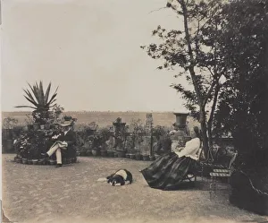 Untitled (Man and Woman Relaxing), c. 1854. Creator: Louis Pierre Theophile Dubois de Nehaut