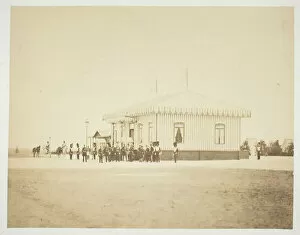 Military Camp Gallery: Untitled [officers and dignitaries], 1857. Creator: Gustave Le Gray