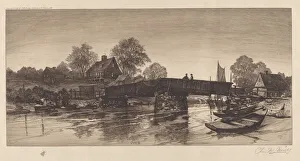 Mielatz Charles Frederick William Prints: Untitled (Old Bridge), 1888. Creator: Charles Frederick William Mielatz