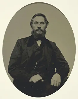Ferrotype Prints: Untitled (Portrait of a Man), 1850-1900. Creator: Unknown