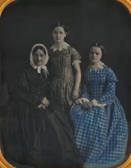 Dresses Gallery: Untitled (Portrait of Three Women), 1860. Creator: R. Emmert Churchill