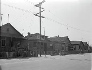 Shack Prints: [Untitled, possibly related to: Housing, Los Angeles], 1936. Creator: Dorothea Lange