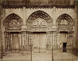 Untitled (Royal Portal of Chartres Cathedral), 1860s. Creator: Unknown