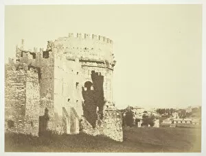 Albumen Print From And Gallery: Untitled (Ruin of a Round Fortress Building), c. 1857. Creator: Robert MacPherson
