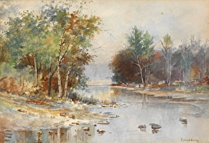 John J Prints: untitled (Stream in Autumn). Creator: John Joseph Enneking