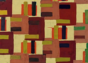 Hodgkins Frances Prints: Untitled (Textile design no IV), c1925. Creator: Frances Hodgkins