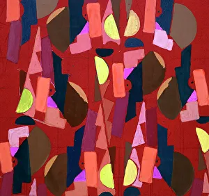 Assorted Prints: Untitled (Textile design no VI), c1925. Creator: Frances Hodgkins
