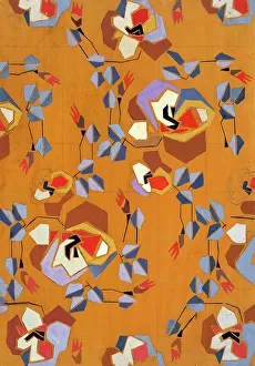 Hodgkins Frances Prints: Untitled (Textile design no VII), c1925. Creator: Frances Hodgkins