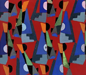 Hodgkins Frances Prints: Untitled (Textile design no VIII), c1925. Creator: Frances Hodgkins