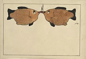 Bern Gallery: Untitled (Two fishes, a hook, a worm), 1901