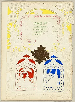Valentines Card Prints: Untitled Valentine (Couple in the Country), 1850/59. Creator: Unknown