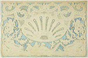 Valentines Card Prints: Untitled Valentine (Large Pink Flower), c.1860. Creator: Unknown