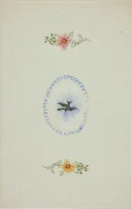St Valentines Day Prints: Untitled Valentine (Silver Dove), c. 1850. Creator: George Kershaw