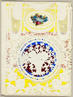 Untitled Valentine (Vase of Flowers), 1850 / 59. Creator: George Meek