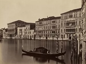 Albumen Print From Wet Collodion Negative Collection: Untitled (Venetian Gondola), late 19th Century. Creator: Unidentified Photographer