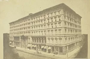 Images Dated 21st October 2021: Untitled [Victorian building with shops on the ground floor], c. 1865. Creator: R. F