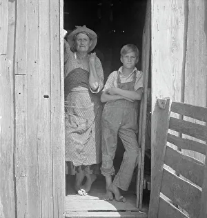 Workwear Prints: [Untitled]: Woman and boy, 1935. Creator: Dorothea Lange