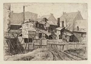 C F William Mielatz Gallery: Untitled (Wooden House in City), 1880s. Creator: Charles Frederick William Mielatz