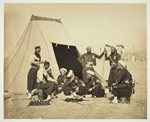 Albumen Print From The Album Souvenirs Du Camp De Chlons Gallery: Untitled (Zouaves), 1857. Creator: Gustave Le Gray
