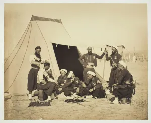 Zouaves Prints: Untitled (Zouaves), 1857. Creator: Gustave Le Gray