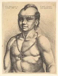 Wenceslaus Collection: Unus Americanus ex Virginia (An American from Virginia), 1645. Creator: Wenceslaus Hollar