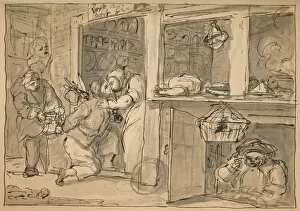Austin Dobson Collection: Unused drawing for Industry and Idleness, 1747. Artist: William Hogarth