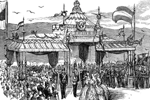 Wilhelm Friedrich Ludwig Prints: Unveiling the German National Monument at Rudesheim: presenting address to the Emperor