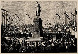 Pushkin Prints: The unveiling of the Pushkin monument in Moscow on June 6, 1880, 1880