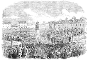 Unveiling the statue of the late Lord Eglinton at Ayr, 1865. Creator: Unknown