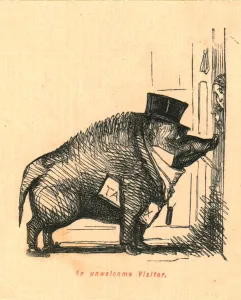 Demanding Collection: An Unwelcome Visitor, 1897. Creator: John Leech